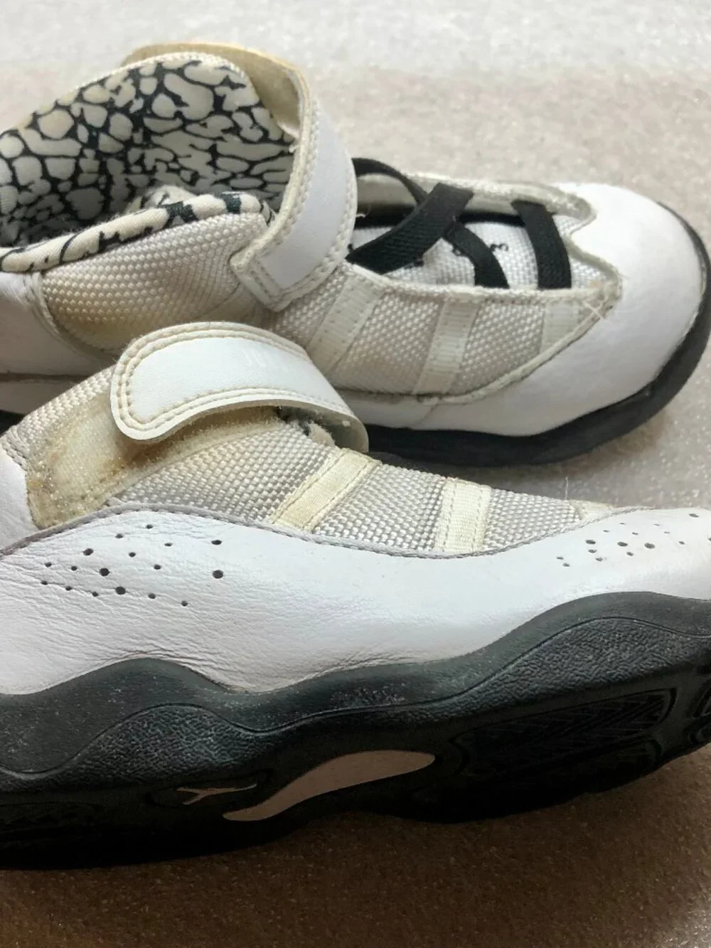 Nike Air Jordan 6 Rings TD Shoes White Black 323420-107 Toddler Infant Size 10C